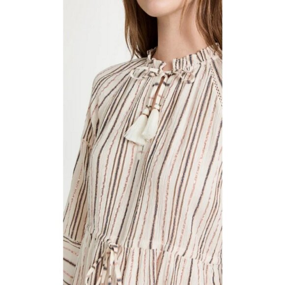 💕VERONICA BEARD💕 Danica Metallic Dress ~ Natural Multi-Color XS NWT - Picture 4 of 16